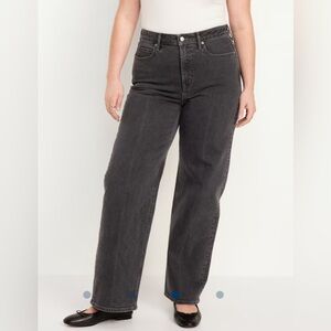 Old Navy Extra High Rise Wide Leg Distressed Jeans